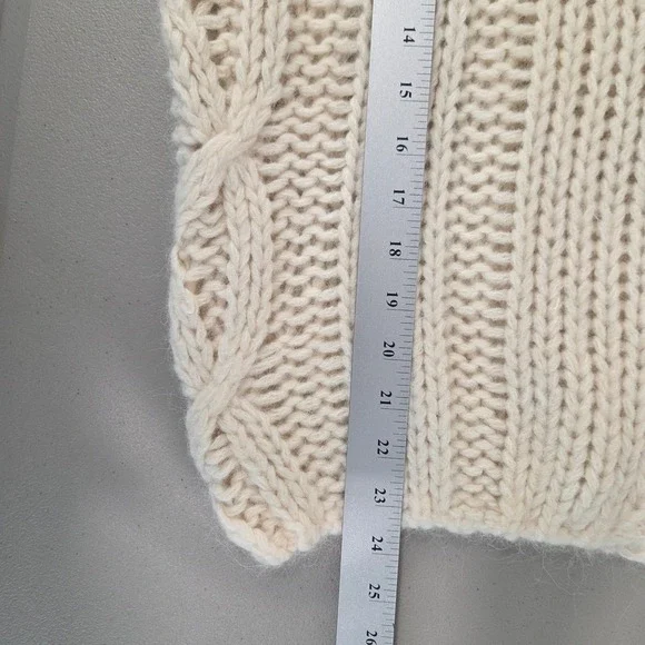 Zara Womens Cream Sweater Vest Size S Chunky Cable Knit Sleeveless Academia NWT - Picture 12 of 13